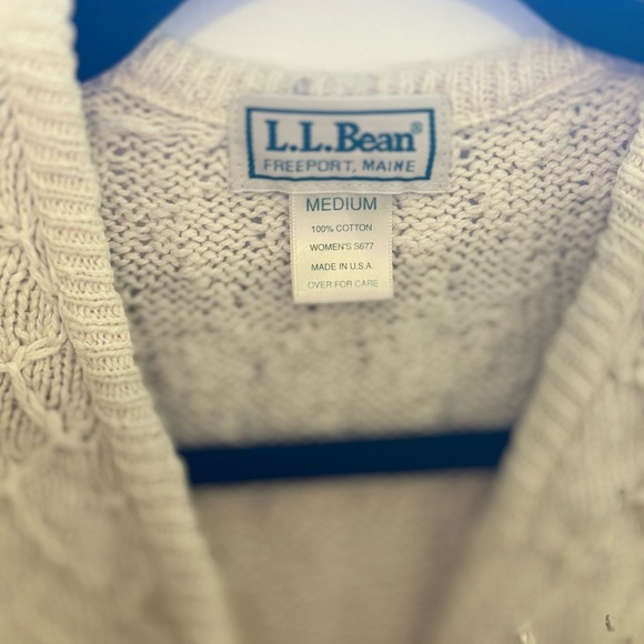 Vtg Women’s LL BEAN Academia Grandpacore Cream Knit Button-Up Vest Sz.M - Picture 3 of 6